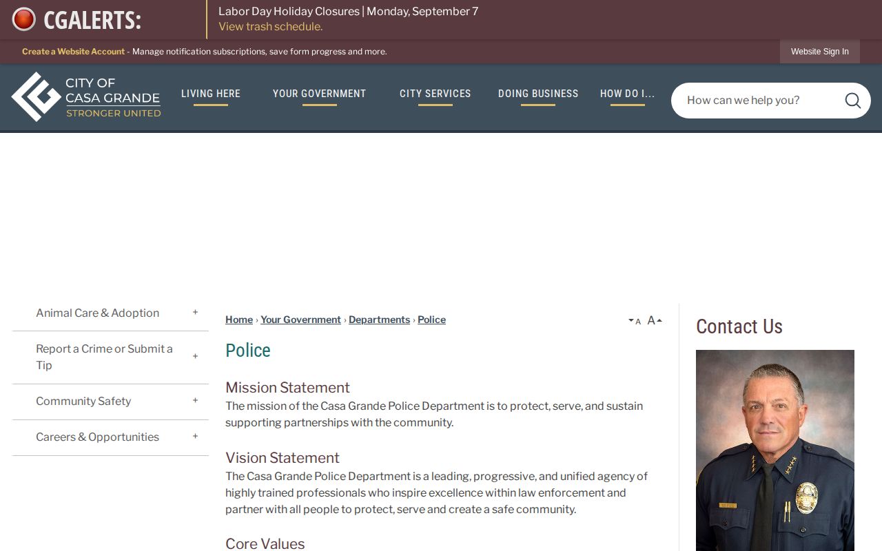 Casa Grande Police Department source for recent arrest reports